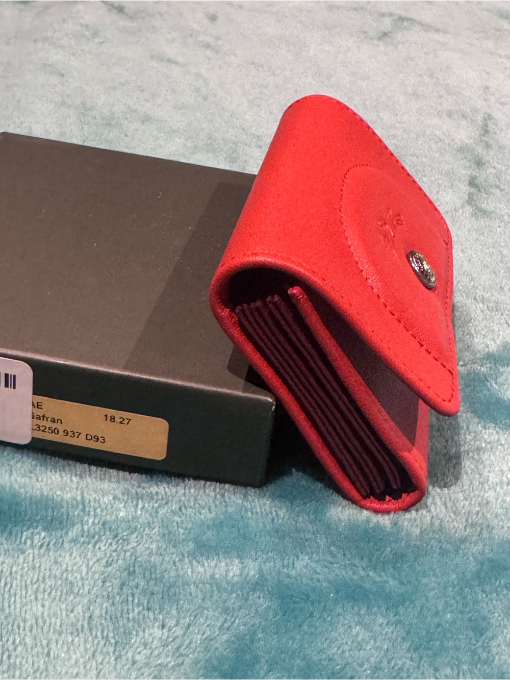 Longchamp Le Pliage Xtra Leather Flap Card Case - Saffron - Picture 7 of 8